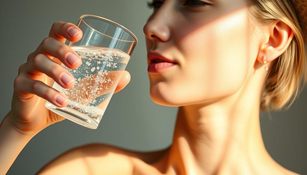 שתיית מים ועור זוהר